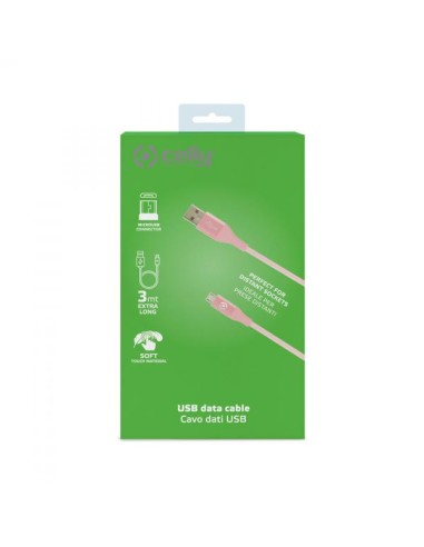 USB-A TO MICROUSB 12W CABLE 3MT PK