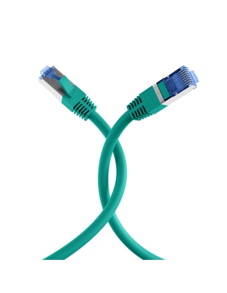 Cavo di Rete Patch in Rame Cat.6A S/FTP TPE Cat.7 Ultraflex Verde 0,5m