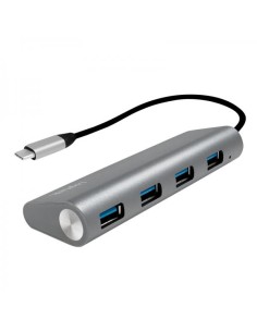 Hub USB-C™ SuperSpeed 4 Porte Alluminio Silver