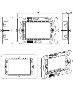 Supporto Smart44 con Viti per Scatole Rettangolari 3 Moduli 2