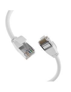 Cavo di Rete Patch in Rame Cat.6A U/FTP TPE 4mm Ultraflex Bianco 0,5m 2