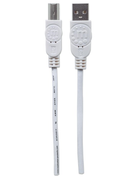 Cavo USB 2.0 A maschio/B maschio 5m Bianco