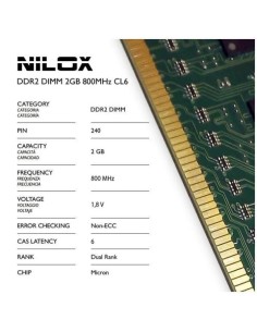 RAM DDR2 DIMM 2GB 800MHZ CL6 2