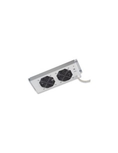 Gruppo di 2 Ventole a Soffitto Senza Termostato per Rack 19'' Grigio
