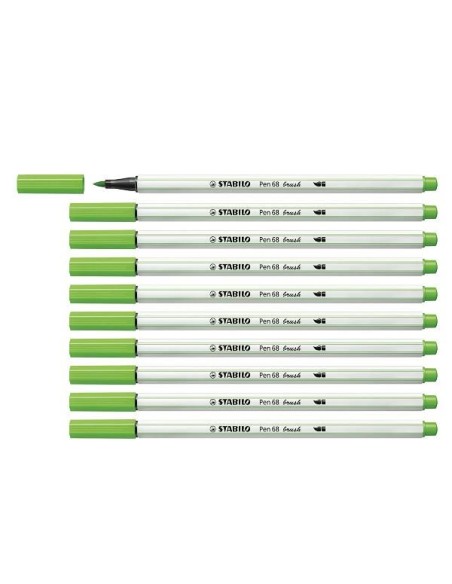 CF10 STABILO PEN68BRUSH VERDE CHIAR