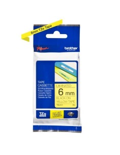 NASTRO TIPO TZ 6MM NERO/GIALLO