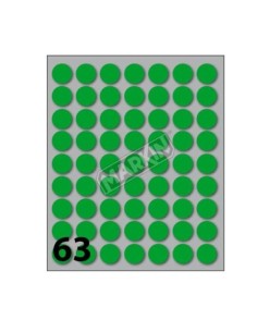 CF25X630 ETICHETTE DIAM 14 VERDE