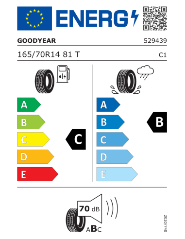 Goodyear EfficientGrip Compact - 165/70 R14 81T