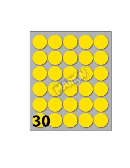 CONF10 BUSTE ETICH 7 GIALLE  DIAM22