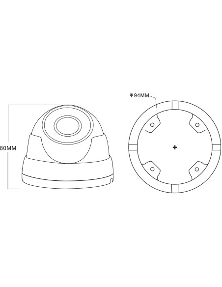 Telecamera IP Dome H.265 IR da 3 MP IP66 Rilevamento Basato su AI, DGM3202SCT