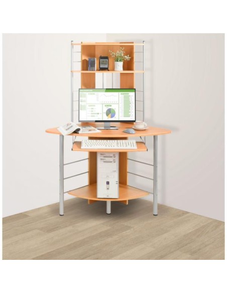 Scrivania per Computer Angolare, Faggio