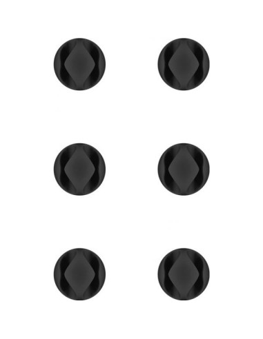Set 6 Fermacavo da Scrivania a due posti Nero