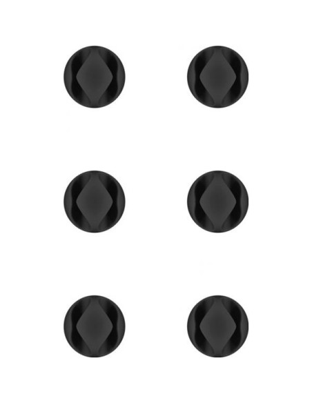 Set 6 Fermacavo da Scrivania a due posti Nero
