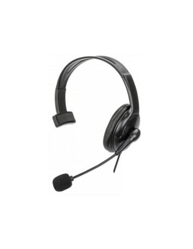 Cuffia Mono USB con Microfono Reversibile Cavo 2m