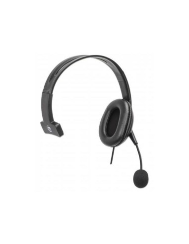 Cuffia Mono USB con Microfono Reversibile Cavo 2m