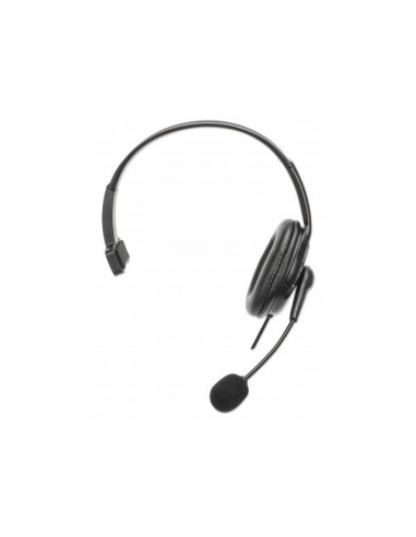 Cuffia Mono USB con Microfono Reversibile Cavo 2m