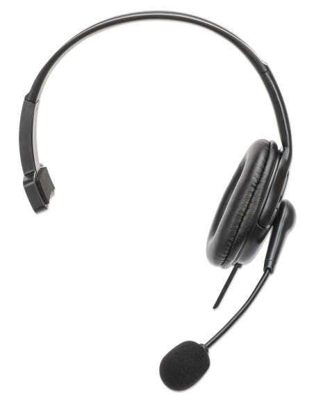 Cuffia Mono USB con Microfono Reversibile Cavo 2m