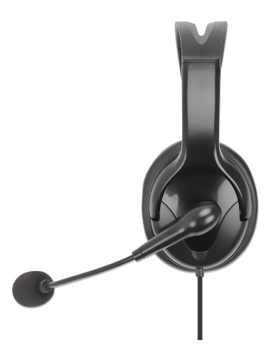 Cuffia Mono USB con Microfono Reversibile Cavo 2m