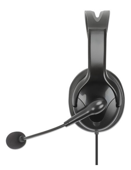 Cuffia Mono USB con Microfono Reversibile Cavo 2m