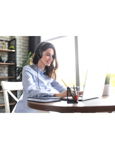 Cuffia Mono USB con Microfono Reversibile Cavo 2m