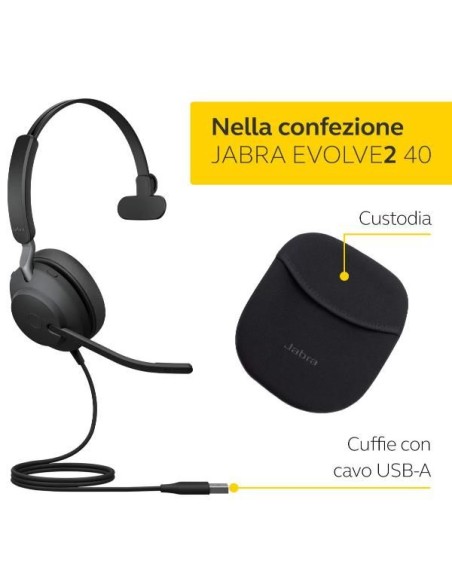 JABRA EVOLVE2 40 USB-A MS MONO ES