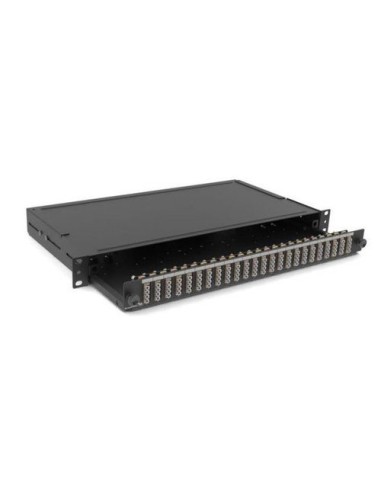 Optical Panel loaded with 12 SC Duplex Singlemode adapters - Black - FPCC1SXSM24DC2