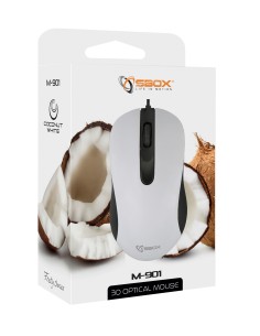 Mouse Ottico USB 1000 Dpi 3D Bianco, M-901 2