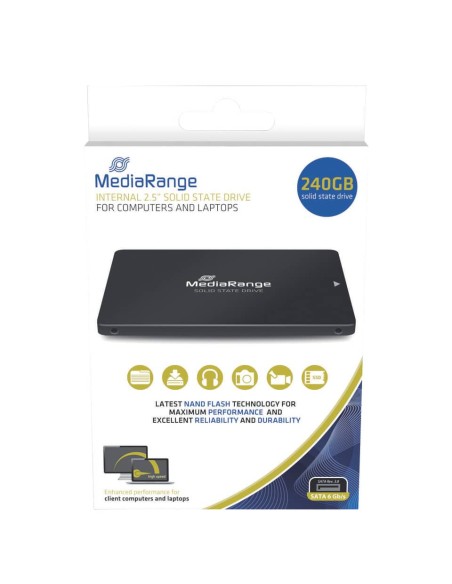 Unità SSD interna Media Range SATA 6 Gb/s - 240 GB - da 2,5 pollici - nero - MR1002