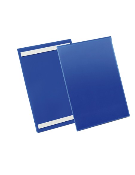 Buste identificative - con bande adesive - A4 verticale - blu - Durable - conf. 50 pezzi