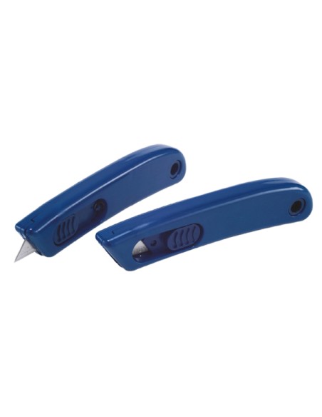 Cutter monouso detectabile - con lama retraibile - blu