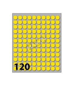 CONF10 BUSTE ETICH 4 GIALLO  DIAM10