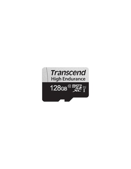 TRANSCEND MEMORY CARD 128GB microSD w/ adapter U1, High Endurance