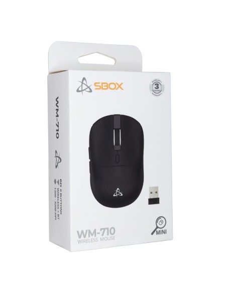 Mini Mouse Ottico Wireless 6D 3200 dpi Nero, WM-710