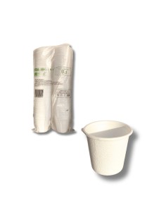 Bicchiere per caffè espresso in bagassa sbiancata Ferrari Bio conf. 100 pz 88 ml FBIO25 2