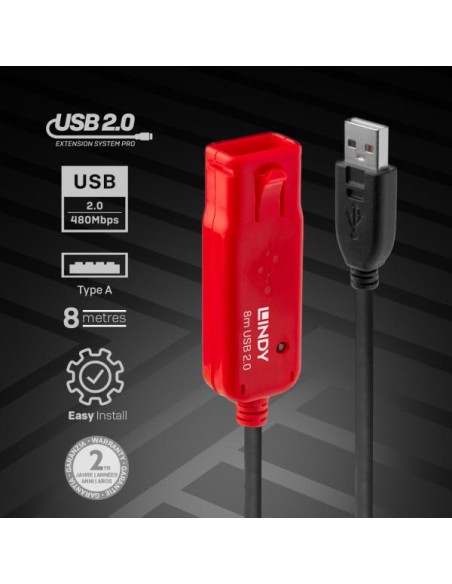 PROLUNGA ATTIVA USB 2.0 PRO 8M