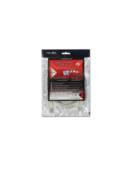 CAVO USB 2.0 3MT. M/M A/B
