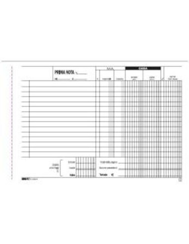 CF10BLOCCO PRIMA NOTA CASSA 50X2RIC