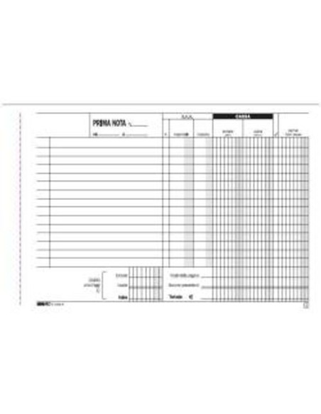 CF10BLOCCO PRIMA NOTA CASSA 50X2RIC