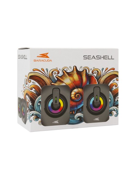 Set Speaker 3.5mm Stereo USB con LED, SEASHELL