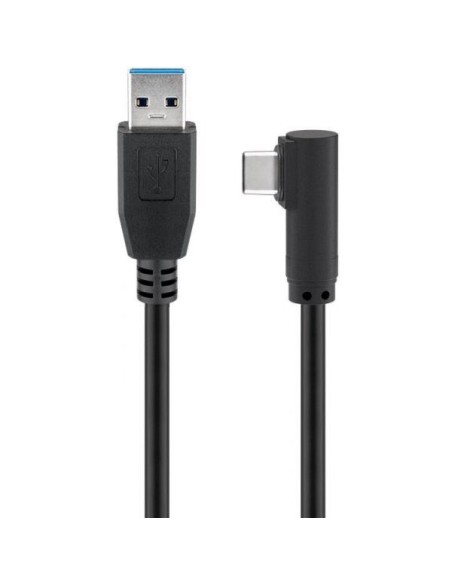 Cavo USB3.2 USB-C™ M 90° a USB tipo A M 1m Nero