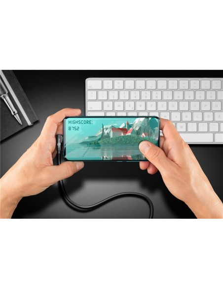 Cavo USB3.2 USB-C™ M 90° a USB tipo A M 1m Nero