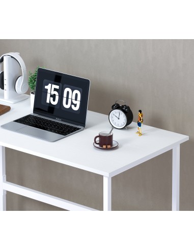 Scrivania per Computer dal Design Moderno per Casa e Ufficio Bianco