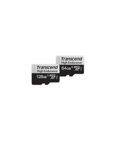 TRANSCEND MEMORY CARD 64GB microSD w/ adapter U1, High Endurance
