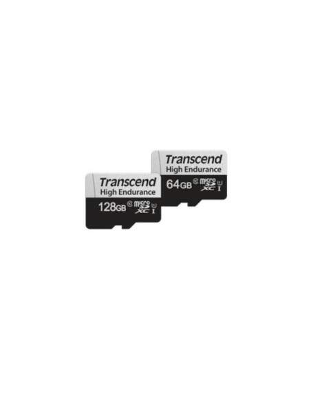 TRANSCEND MEMORY CARD 64GB microSD w/ adapter U1, High Endurance