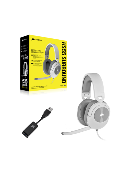 Corsair HS55 Headset Surround - Bianco