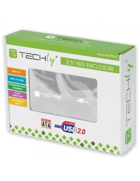 Box HDD Esterno SATA 2.5'' USB 2.0 Grigio