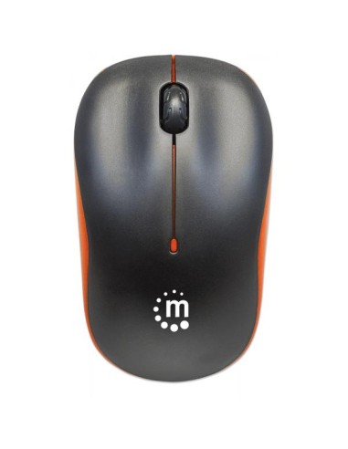 Mouse Ottico Wireless con Micro Ricevitore USB 1000 Dpi Nero/Arancione