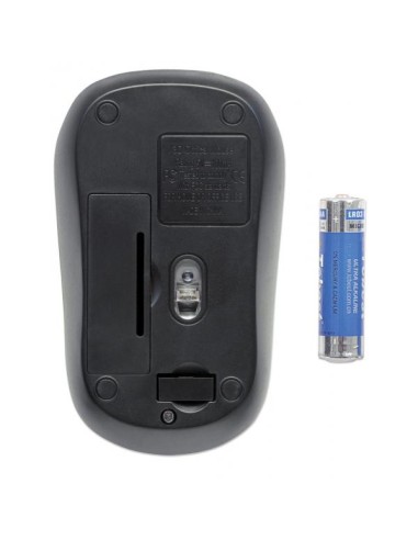 Mouse Ottico Wireless con Micro Ricevitore USB 1000 Dpi Nero/Arancione
