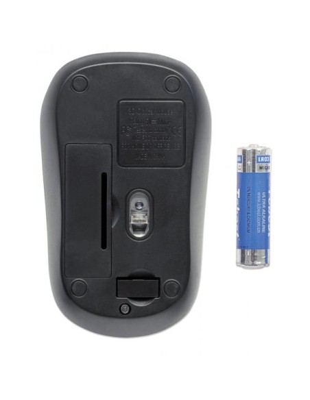 Mouse Ottico Wireless con Micro Ricevitore USB 1000 Dpi Nero/Arancione