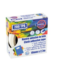 Nastro adesivo telato TPA 200 - 1,9 cm x 2,7 m - rosso - Eurocel